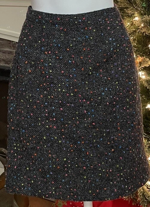 Vertigo Paris Women Gray With Multicolor “confetti” Wool Blend Skirt Sz 8 (40) - Image 1 of 4