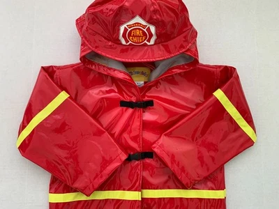Chaqueta Impermeable Bombero Niños Kidorable Rojo Llamas Con Capucha Talla 6 7 Halloween Foto 1 de 4
