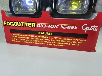 Par de luces antiniebla Grote 64381-5 lentes transparentes halógenas de línea delgada nuevas en caja Foto 1 de 4