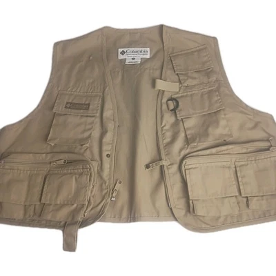 Columbia Sportswear Multi Bolsillo Utilitario Chaleco de Pesca Caqui Para Hombre L/XL Exterior Foto 1 de 4
