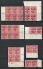 (A799) Ireland - 1922 GB Overprints - 1d Red Blocks Mint