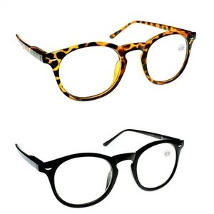 Spring Hinged Oval Reading Glasses Retro Classic Fashion in 2 Colours  MY67 - Picture 1 of 12