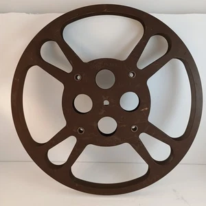 Vintage Goldberg Bros. Brown Metal Film Reel 10.5" Made In USA - Picture 1 of 6