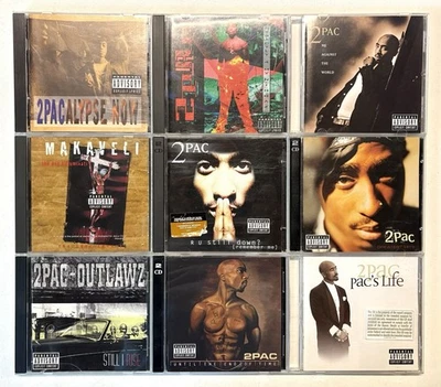 9x 2Pac CD Lot (2pacalypse Now, Me Against World, 7 Day Theory, Greatest Hits) - Image 1 of 3