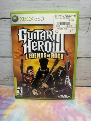 Microsoft Xbox 360 Guitar Hero 3 Legends Of Rock CIB probado funciona Foto 1 de 4