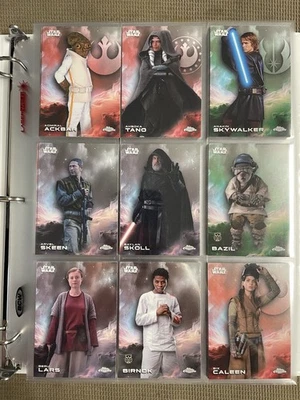 2025 Topps Star Wars Chrome Complete Set 1-200 Complete with Binder - Image 1 of 4