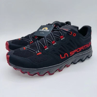 Tênis de corrida La Sportiva Helios III masculino tamanho 9 preto vermelho ergonômico - Imagem 1 de 4