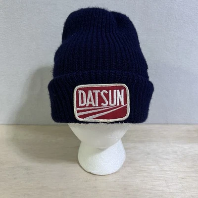 Gorro tejido parche Datsun vintage retro años 70 80 patinador grunge invierno exterior Foto 1 de 4