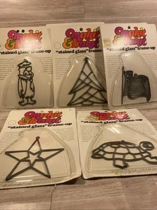 Makit Bakit Stained Glass Suncatcher Ornament Mixed Lot of 11 Holiday VTG - Picture 1 of 8