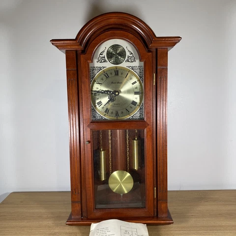 Tempus Fugit Daniel Dakota  Quartz Westminster Chime Wood Wall Clock Cabinet Cover