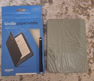 Genuine Amazon Kindle Paperwhite Tablet Leather Cover Gray 11th Generation OEM - Picture 1 of 9