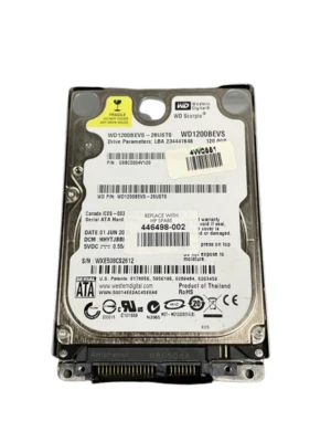 Western Digital Scorpio 120GB 5400RPM- WD1200BEVS-26UST0 2.5" Hard Disk Drive - Image 1 of 3