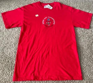 Tampa Bay Buccaneers 2002 NFC Champs Vintage Embroidered Red Shirt Men M NWT - Picture 1 of 7