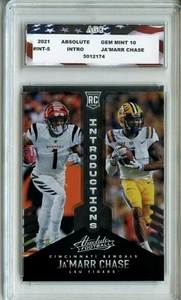 Panini Absolute Introducciones 2021 #Int-5 Jamarr Chase novato AGC 10 gemas como nuevo - Imagen 1 de 2