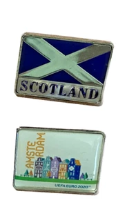 Lot of (2) Scotland and Amsterdam enamel pins, 1" Wide - Picture 1 of 2