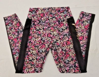 Victoria Secret Rosa Ultimate XS Mujer’s Leggings Negro Estampado Floral Pullon Foto 1 de 4