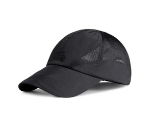 ATIISSU Circle Cap Black Mesh Stitch Logo Adjustable Baseball Hat Unisex - Picture 1 of 3