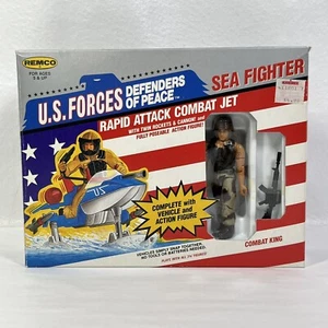 1986 Remco US FORCES Defenders of Peace Combat King + Jet SEA FIGHTER *read* - Picture 1 of 13