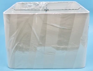 NEW JOHN RICHARD COLLECTION CONTOURED LAMP SHADE White Square 16x16x11 - Picture 1 of 4