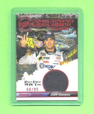 2009 Press Pass Eclipse Burning Rubber Jimmie Johnson "Race Used Win Tire"/85 A1 - Image 1 of 2