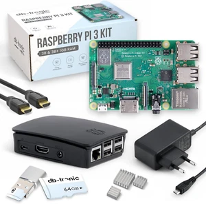 Raspberry Pi 3 B+ Starter Set | Alimentatore | Alloggiamento | Scheda Di Memoria - Foto 1 di 12