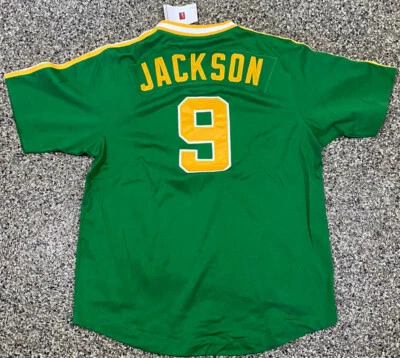 Reggie Jackson Nike Pull Over Cooperstown Collection Oakland A's Jersey #9 NWT - Image 1 of 4