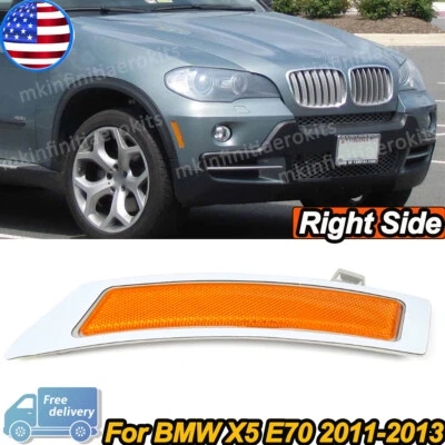 for BMW X5 E70 xDrive35i 2011-13 Amber Front Bumper Side Marker Reflector Right Foto 1 de 4