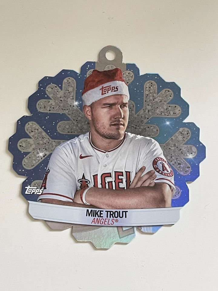 2023 Topps Holiday Mike Trout Christmas Tree Ornament  ⚾  LA Angels # MLBDC-1 - Image 1 of 2