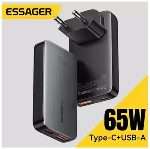 Essager 65W GaN Charger USB Type C PD3.0 Fast Charge + Quick Charge QC4.0 3.0 - Picture 1 of 7