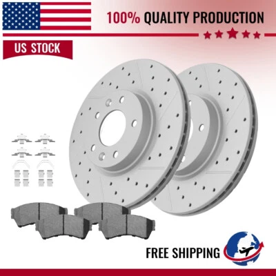 Front Disc Rotors +Ceramic Brake Pads For Mazda 6 2006 2007 2008 2009 2010 -2013 - Image 1 of 4