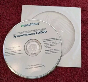 emachines Microsoft Windows XP Home Edition SYSTEM RECOVERY CD/DVD 2005 EUC - Picture 1 of 2