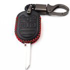 Black Leather 5 Buttons Key Fob Cover For Ford E-150 E350 450 F-250 Edge Mustang
