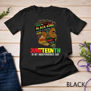 Juneteenth Is My Independence Day schwarz König Vatertag Herren Unisex T-Shirt - Bild 1 von 15
