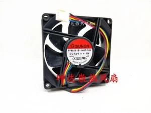 1  PCS  SUNON Fan  PF80251B1-000C-S99 DC12V 4.1W 8025 8cm 4 pin cooling fan - Picture 1 of 2