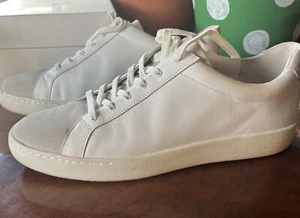 NEW Vince women White Leather & Suede Low cut Sneakers size 8 - Picture 1 of 9