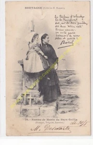Cpa Song by Theodore Botrel Brittany Woman of Sailor from Pays Goëllo Ca1901 - Picture 1 of 2