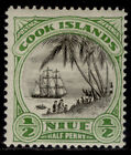 New Zealand - Niue Gv Sg55, ½D Black & Emerald, M Mint. Cat £14.