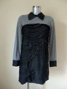 MANOUSH - Kleid Bi Materialien - Schwarz/Grau - GRÖSSE S/36fr - Authentisch - Bild 1 von 6