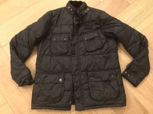 Kids Barbour Black Padded Steve MCQueen Jacket size 2XL Age 14 Excellent cond - Picture 1 of 6