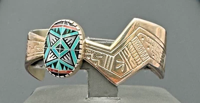 Carolyn Pollack RMT Roderick Tenorio Sterling Silver 925 Turquoise Cuff Bracelet - Image 1 of 4