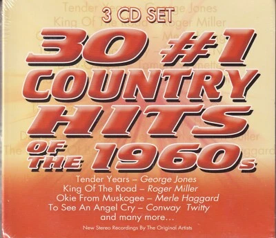 CD - 30 #1 Country Hits of the 1960s (3 CD) George Jones / Merle Haggard + NEW - Image 1 of 2