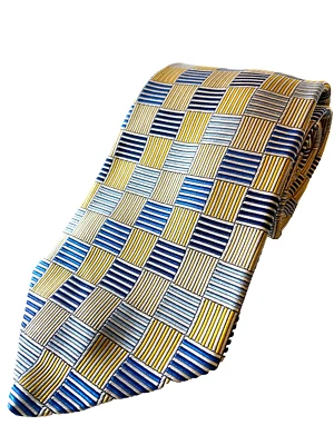 Corbata de cuello de seda con diseño jacquard Turnbull & Asser hecha en Inglaterra 57,5 x 4 Foto 1 de 4