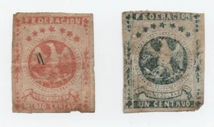 Venezuela 1863-64 Eagle Stamps SC10 and SC11 - Picture 1 of 2