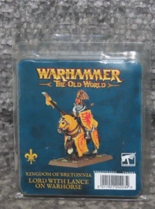 Spiele Workshop Warhammer bretonischer Reitlord mit Lanze General auf Warhorse - Bild 1 von 4