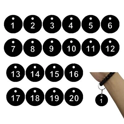 Étiquettes Numérotées en Plastique Étiquette de Numéro pour Clé Tags Numéroté... - Photo 1/4