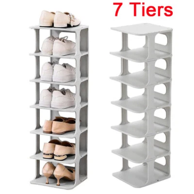 7 Tier Shoe Rack Tall Storage Shelf Unit Cabinet Home Organiser Footwear Stand - Image 1 of 4