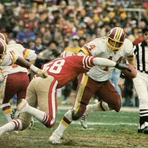Washington Redskins Rare 4" x 6" John Riggins PostCard NFL FOOTBALL CHROME Cover