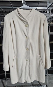 Vintage Kashmiracle (Like Cashmere) Wellington Women's Coat 40" Bust Ivory - Picture 1 of 5