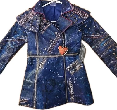 Disney Store Descendants 2 Evie Larga Imitación Cuero Disfraz Chaqueta 5/6 NUEVO Foto 1 de 4