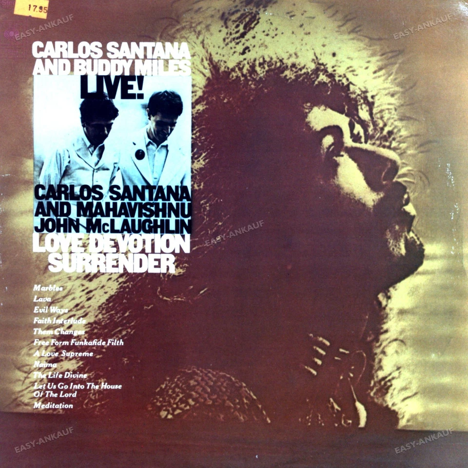 Carlos Santana And Buddy Miles - Love Devotion Surrender 2LP (VG+/VG) .* - Image 1 of 1